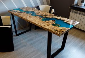 mặt bàn gỗ epoxy