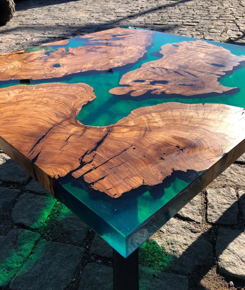 mặt bàn gỗ epoxy