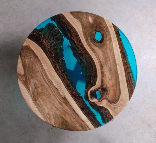mua mặt bàn gỗ epoxy tròn