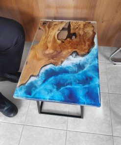 bàn phòng khách gỗ keo epoxy