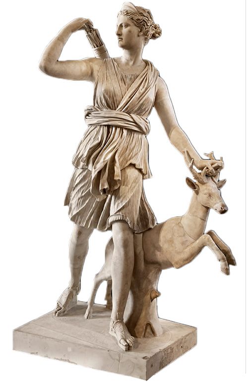 tượng nữ thần săn bắn Artemis diana