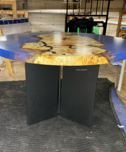 bàn tròn epoxy gỗ nu cao cấp